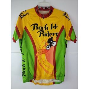 Verge Mens XL V-Gear Team Rock It Riders Short Sleeve Cycling Jersey